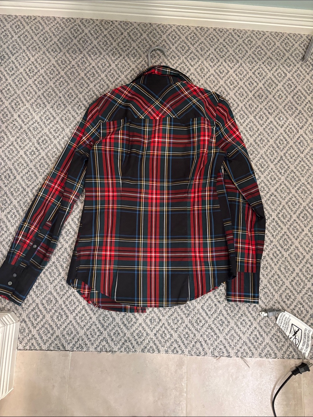 J. Crew Red and Black Plaid Button-Down Shirt - Picture 5 of 5